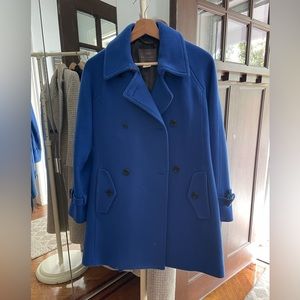 J. Crew blue stadium cloth wool coat